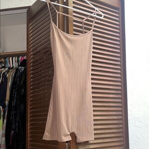 SHEIN Taupe Ribbed Jumpsuit